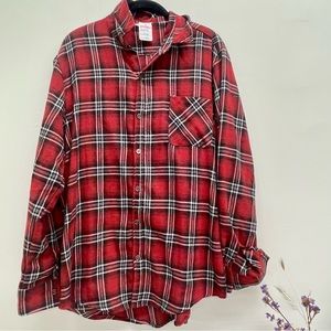 Nordstrom Red Plaid Button Down Shirt